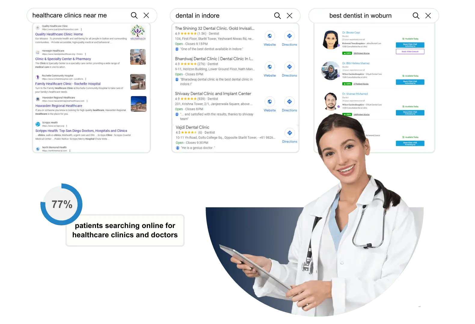 Why us Patients searching online for healthcare clinic